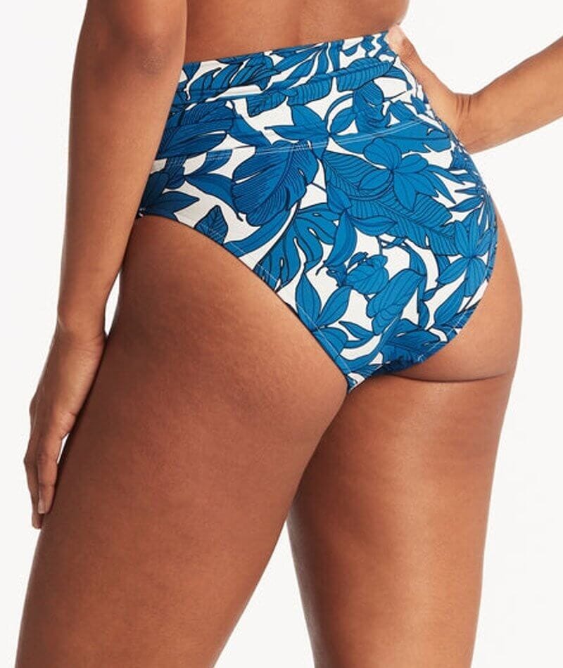 Sea Level Retreat Wrap High Waiste Brief - Lagoon Swim 