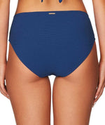 Sea Level Riviera Rib Mid Bikini Brief - Ocean Blue Swim 