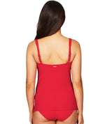 Sea Level Riviera Rib Twist Front A-DD Cup Tankini Top - Red Swim 