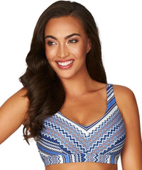 Sea Level Rosita Stripe E-F Cup Bralette With Hidden Underwires - Ocean Blue Swim 