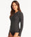 Sea Level Shoreline Long Sleeve Rash Vest - Black Swim 