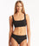 Sea Level Spinnaker Square Neck Bikini Top - Black Swim 