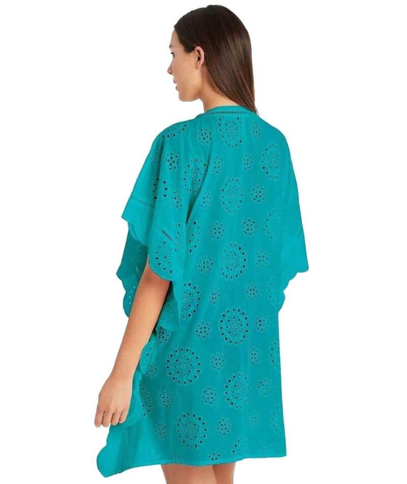 Sea Level Vacation Embroidery Kaftan - Seafoam Swim 