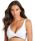 Sea Level Valentina Cross Front B-DD Cup Bikini Top - Black Swim 