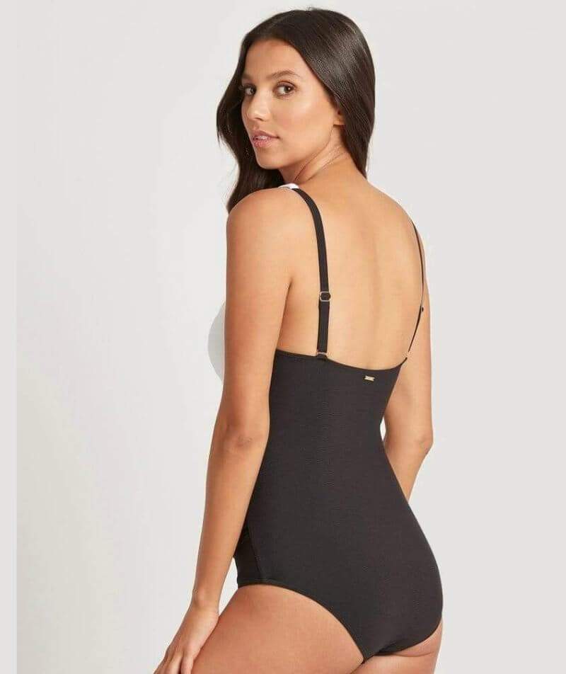 Sea Level Valentina Cross Front B-DD Cup One Piece Swimsuit - Black Swim 