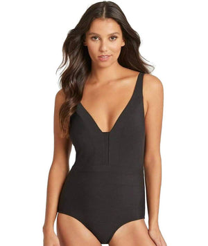 Sea Level Valentina Spliced B-DD Cup One Piece Swimsuit - Black Swim 