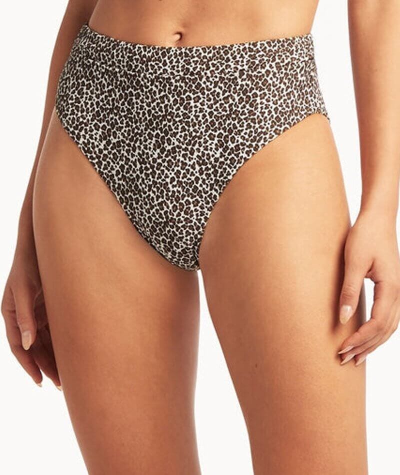 Sea Level Wild Cat High Waist Band Brief - Espresso Swim 