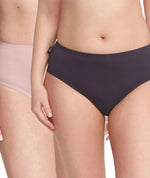 Sloggi Hikini 2 Pack Brief - Tea Rose/Grey Knickers 