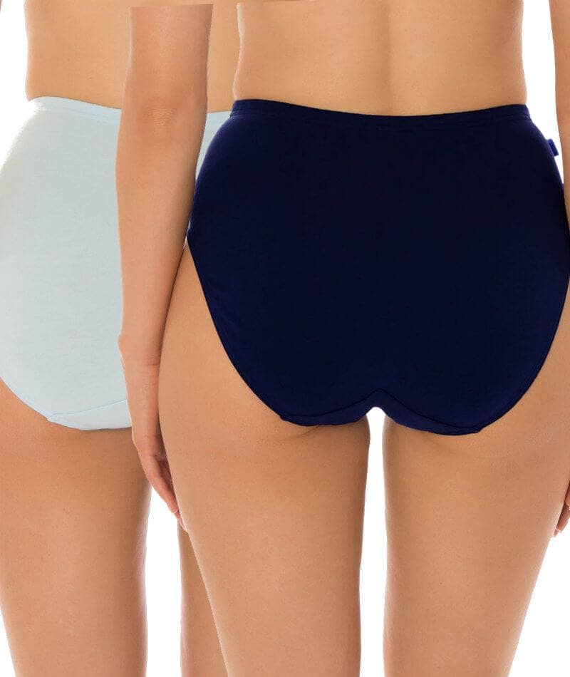 Sloggi Hikini 2 Pack Midi Brief - Blue/Navy Knickers 