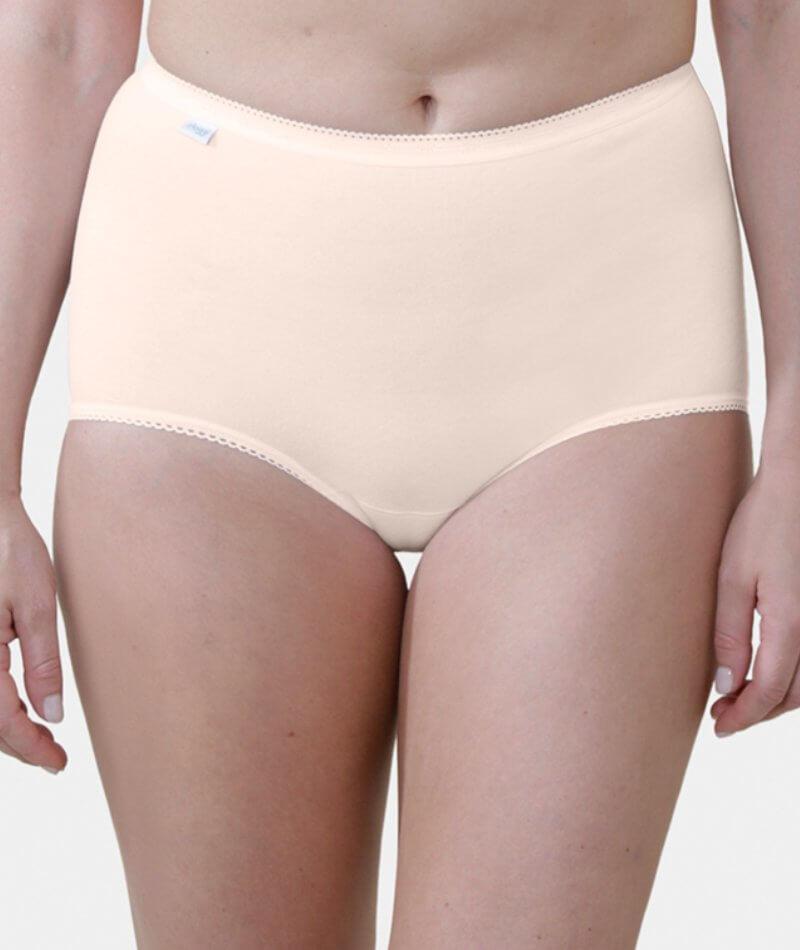 Sloggi Maxi Brief 2 Pack - Cream/Purple Knickers 