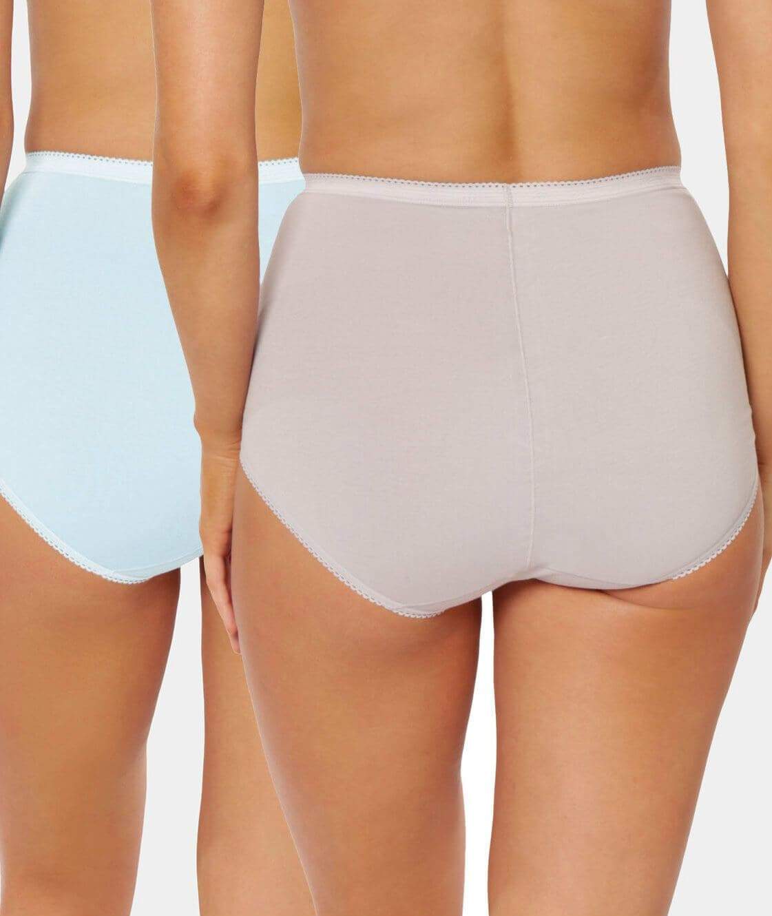 Sloggi Maxi Brief 2 Pack - Skintone/Turquoise Knickers 