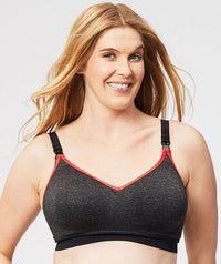 Sugar Candy Crush Fuller Bust Seamless F-HH Cup Nursing Bra - Charcoal Bras 