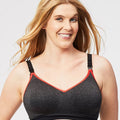 Sugar Candy Crush Fuller Bust Seamless F-Hh Cup Wire-Free Nursing Bra - Charcoal