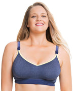 Sugar Candy Crush Fuller Bust Seamless F-HH Cup Nursing Bra - Denim Bras 