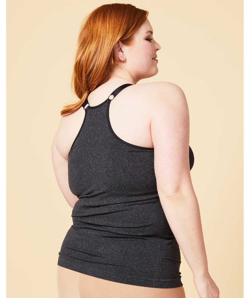 Women's Sleeveless Seamless Tank Top Plus Size - Black