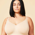 Sugar Candy Fuller Bust Seamless F-Hh Cup Wire-Free Lounge Bra -  Nude