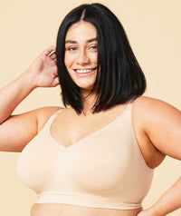 Sugar Candy Fuller Bust Seamless F-HH Cup Lounge Bra - Nude Bras 