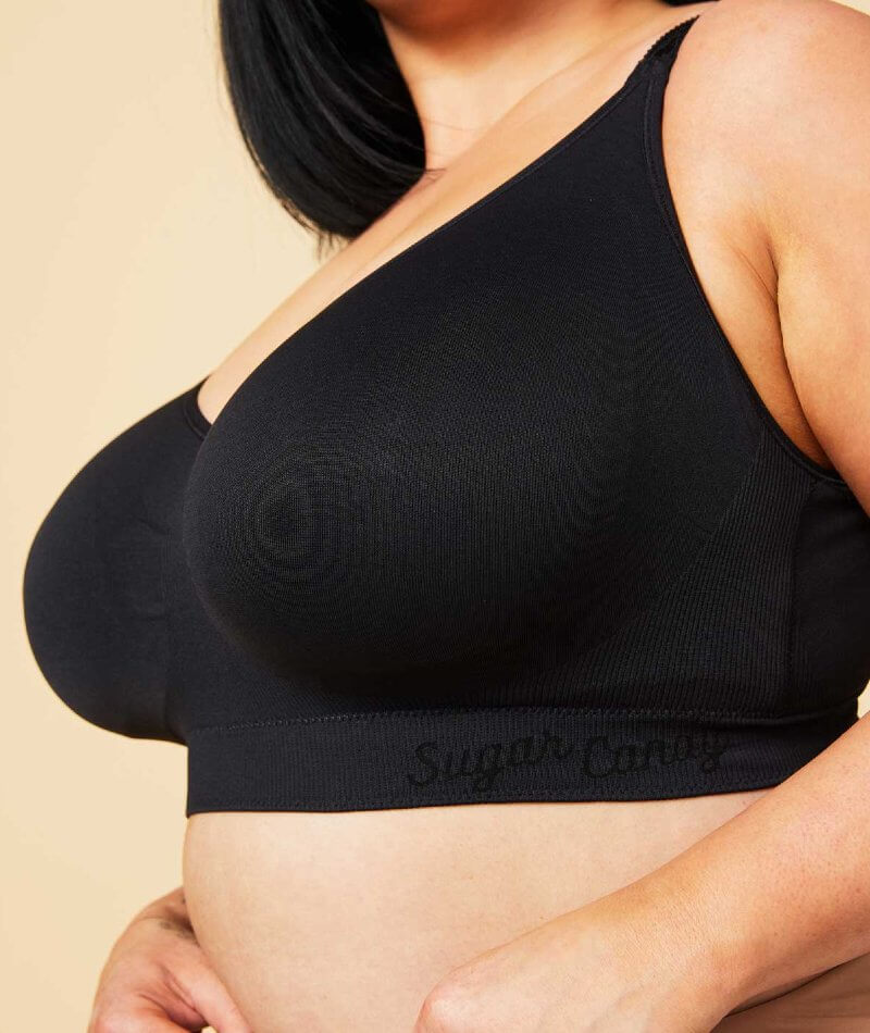Qoo10 - 38 85B Black Non-Wire Lifting Breastfeeding Bra Night Bra Bra  U-shaped : Lingerie & Sleep