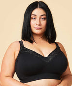 Sugar Candy Lux Fuller Bust Seamless F-HH Cup Lounge Bra - Black Bras 