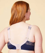 Sugar Candy Lux Fuller Bust Seamless F-HH Cup Lounge Bra - Navy Bras 