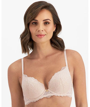 Temple Luxe Lace Push Up Level 2 Bra, Pastel Rose, 10A-14D - Lingerie Red  Dot
