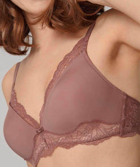 Triumph Amourette Charm Padded Wire-free Bra - Rose Brown Bras 