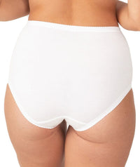 Triumph Cotton & Lace Full Brief - White Knickers 