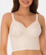 Triumph Doreen Cotton Longline Bra - Fresh Powder Bras 18C 