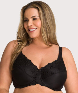 Triumph Embroidered Minimizer Bra - Black Bras 