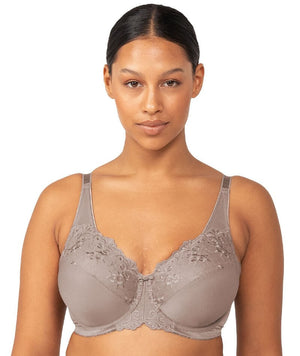 Triumph Embroidered Minimizer Bra - Coffee Sugar Bras 