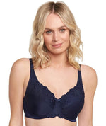 Triumph Embroidered Minimizer Bra - Navy Blue Bras 