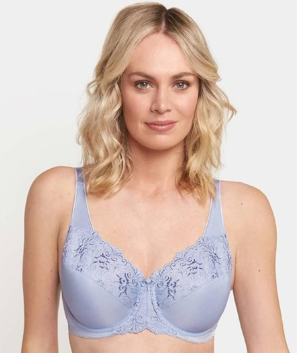 Triumph Embroidered Minimizer Bra Silver Shadow Curvy