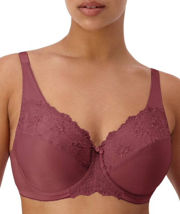 Triumph Embroidered Minimizer Bra Smokey Russet Curvy