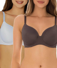 Triumph Gorgeous Luxury T-Shirt 2-Pack Bra - Blue/Grey Bras 