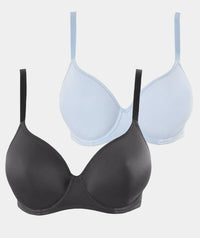 Triumph Gorgeous Luxury T-Shirt 2-Pack Bra - Blue/Grey Bras 