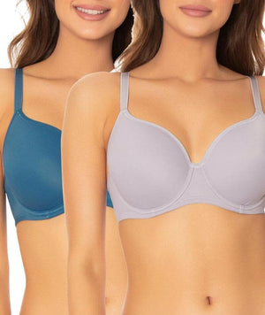 Triumph Gorgeous Luxury T-Shirt 2-Pack Bra - Turquoise/Grey Bras 