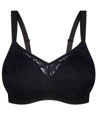 Triumph Lacy Minimiser Wire-free Bra - Black Bras 