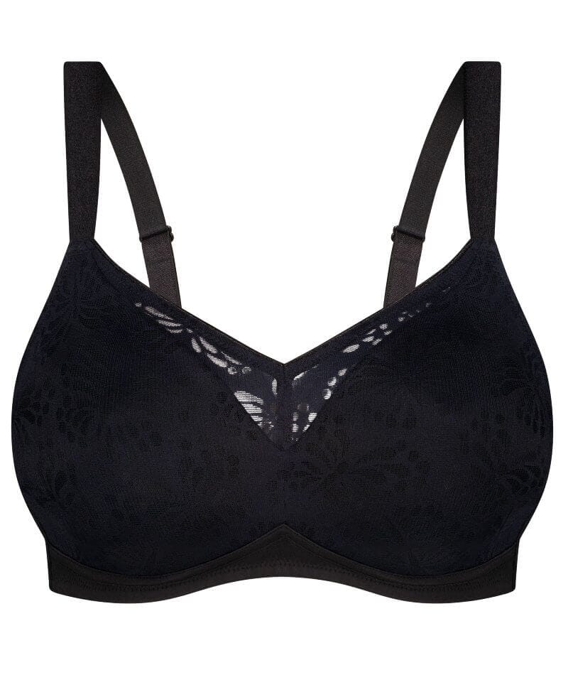 Perfect Curves Wired Minimiser Bra with Lace by Sans Complexe Online, THE  ICONIC