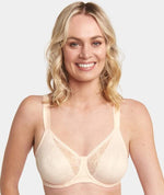 Triumph Lacy Minimizer 2-Pack Bra - Cream/Brown Bras 