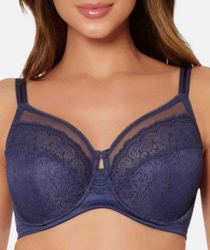 Triumph Sheer Underwired Bra - Navy Blue Bras 