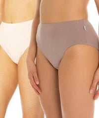 Triumph Sloggi Hikini 2 Pack Midi Brief - Pink/Brown Knickers 