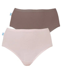 Sloggi Hikini 2 Pack Brief - Pink/Brown Knickers 