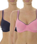 Triumph Triaction Racerback 2 Pack - Blue/Pink Bras 