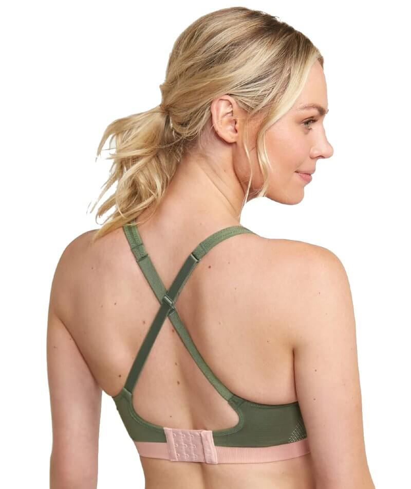 Triumph Triaction Seamfree Crop Top Bra - Green/Light Combination Bras 