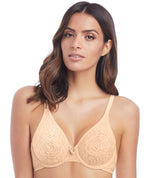 Wacoal Halo Lace Moulded Underwire Bra - Nude Bras 