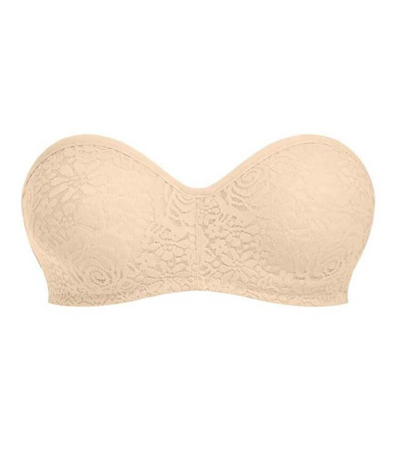 Wacoal Halo Lace Moulded Strapless Bra in Beige – Mish